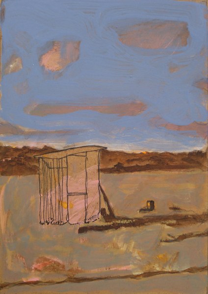 Cabane - 13x18 - tempera